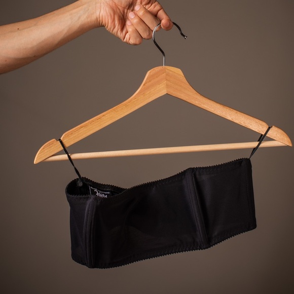 Vintage “David Dalrymple for House of Field” Black poly knit bandeau. - Picture 3 of 5